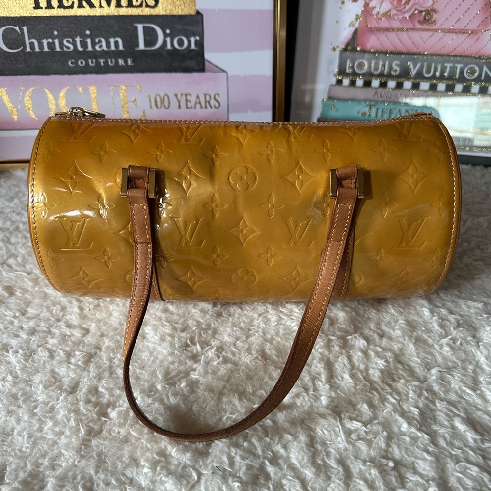 Louis Vuitton Monogram Yellow Vernis Bedford Barrel Bag